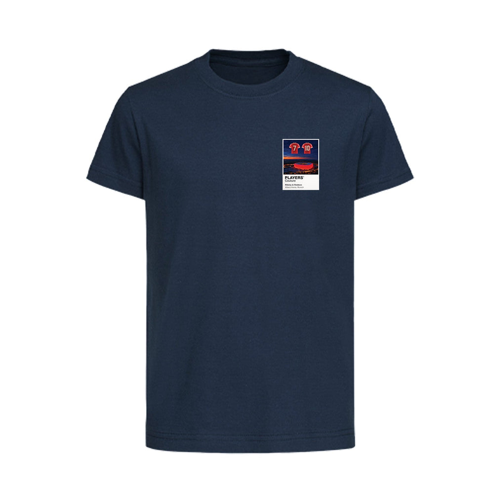 Ribéry and Robben Bayern Munich Icons in Lights Frame Kids T-Shirt in Navy