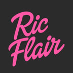 Ric Flair Logo Men's Hoodie – black close-up detail shot of the Ric Flair Players Couture logo design