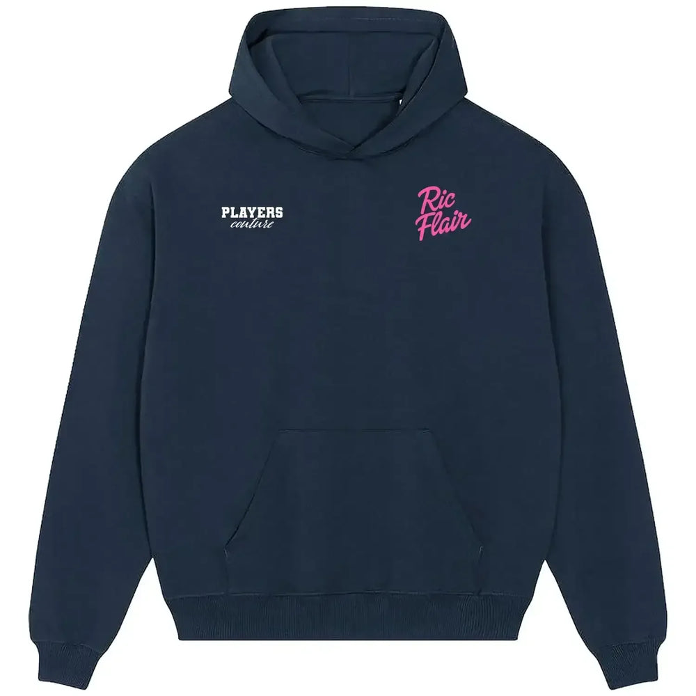 Ric Flair hoodie – navy men's hoodie featuring the Ric Flair Players Couture logo