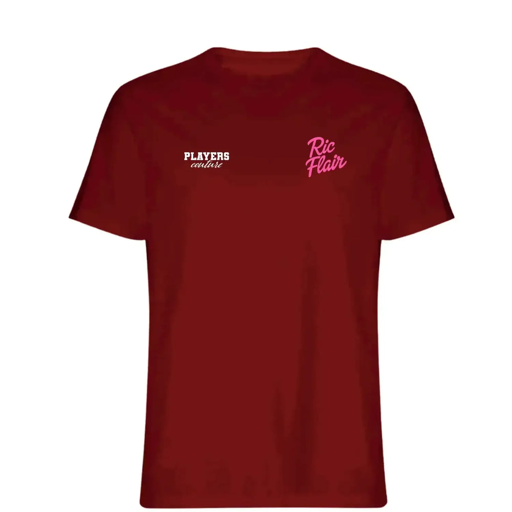 Ric Flair t-shirt – red men's t-shirt featuring the Ric Flair Players Couture logo