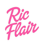 Ric Flair Logo Men's Hoodie – white close-up detail shot of the Ric Flair Players Couture logo design
