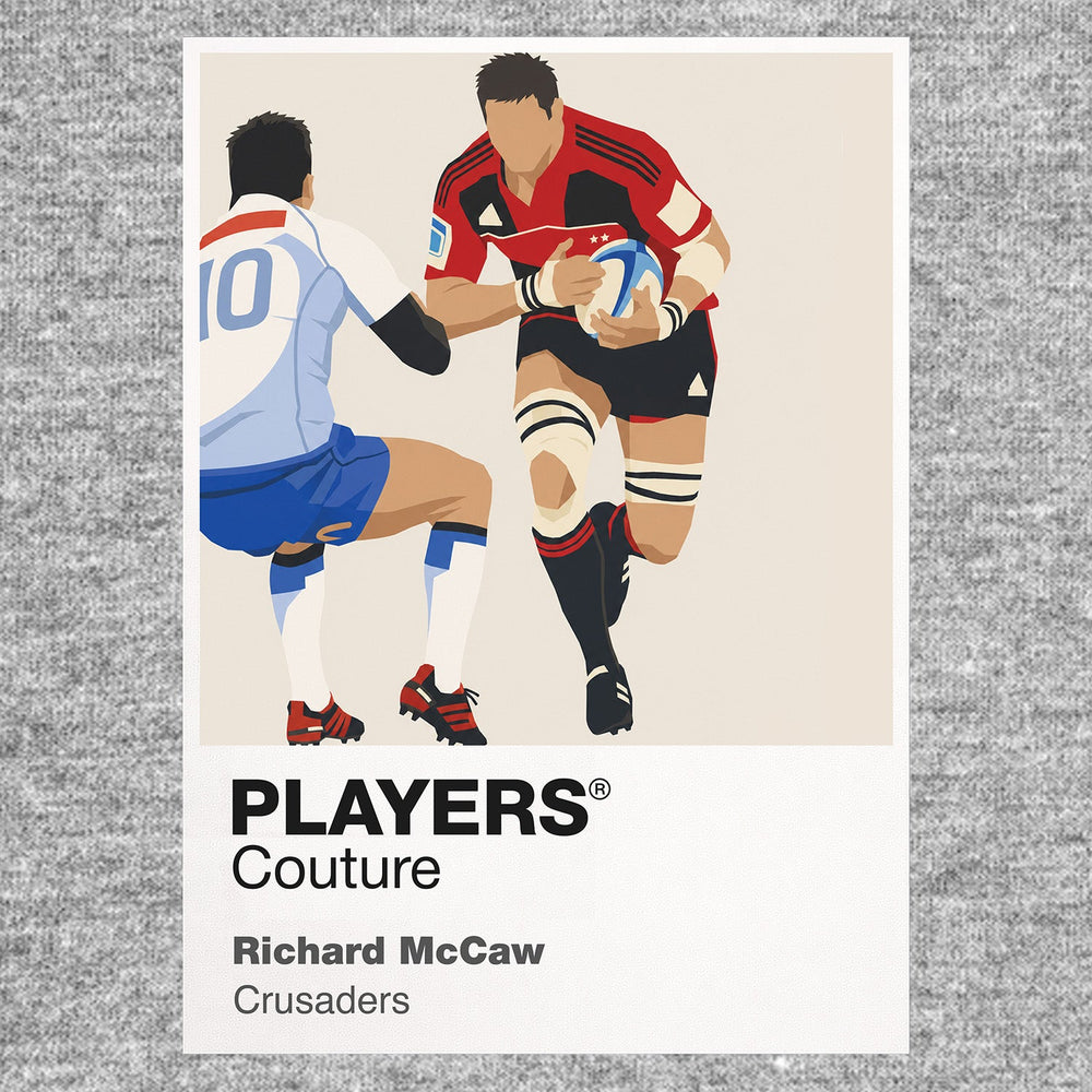 Richie McCaw Crusaders Rugby Union Icon Frame Men's T-Shirt – image 7