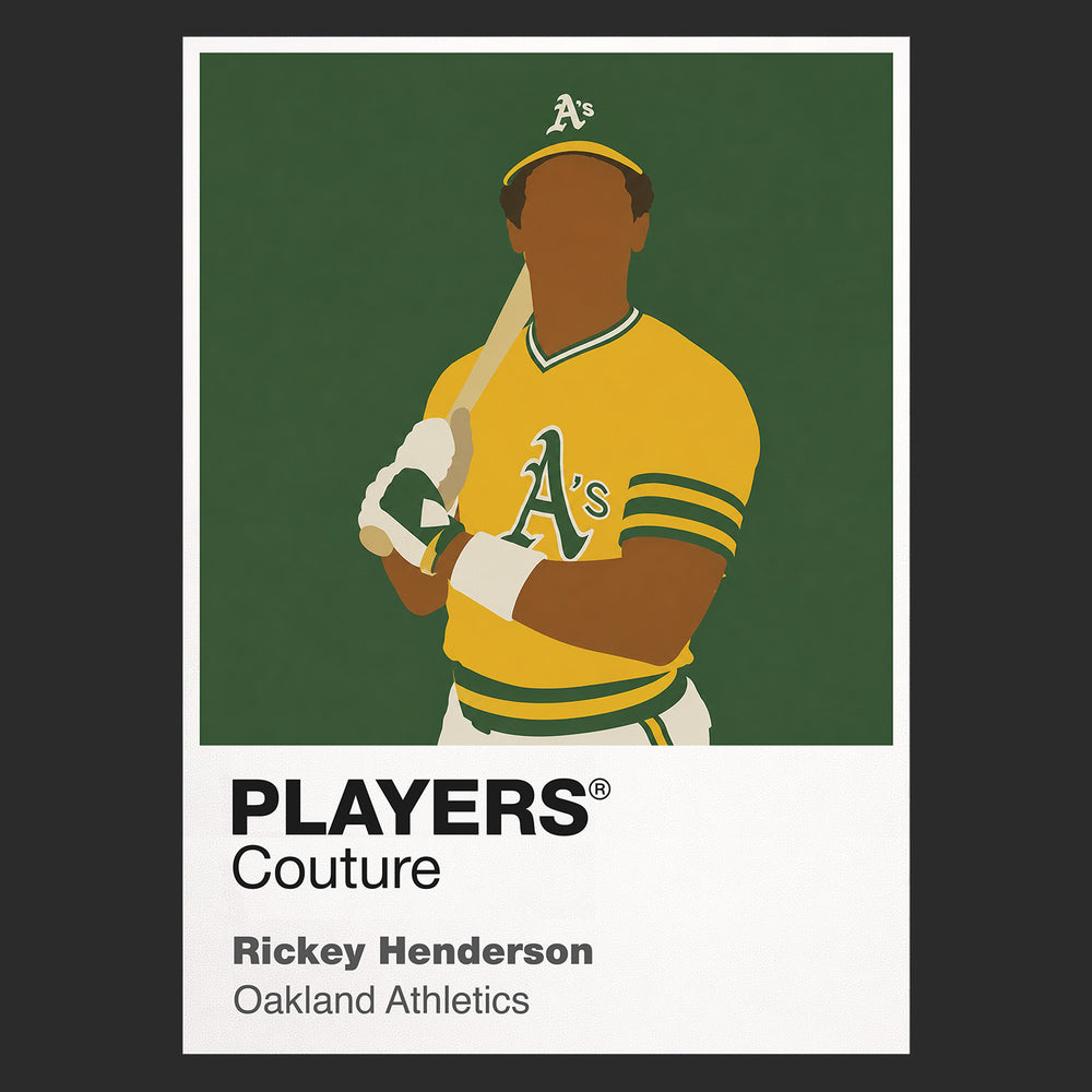Rickey Henderson Athletics Baseball Icon Frame Men's T-Shirt