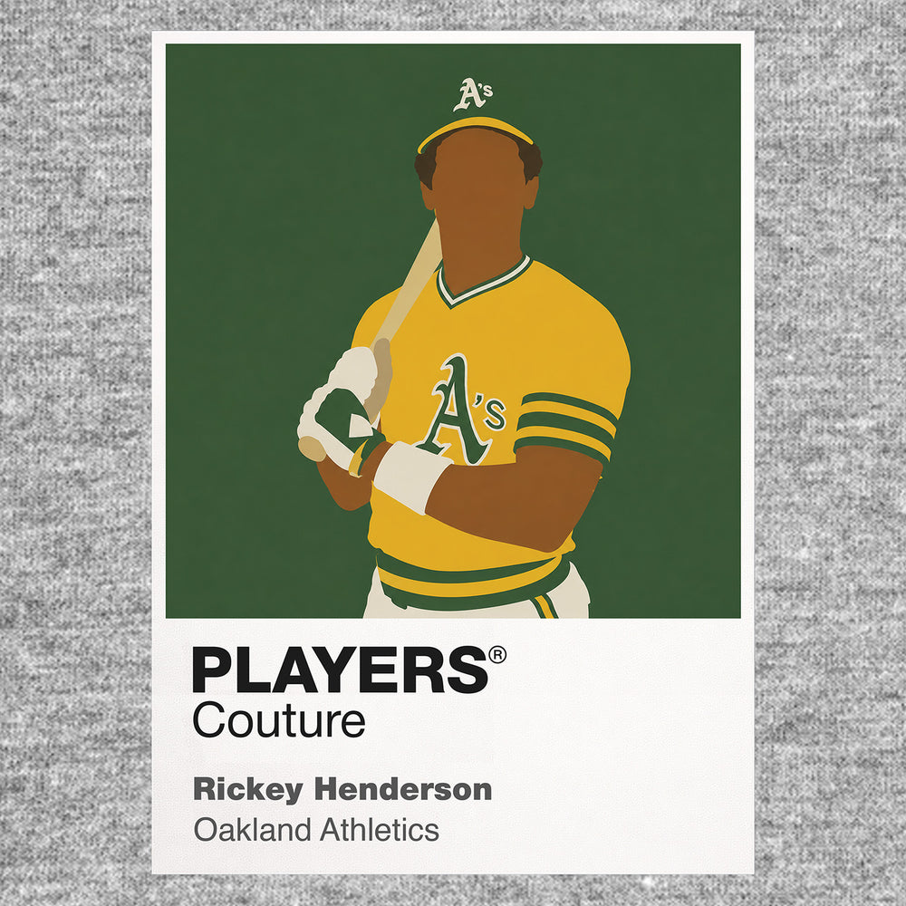 Rickey Henderson Athletics Baseball Icon Frame Men's Hoodie