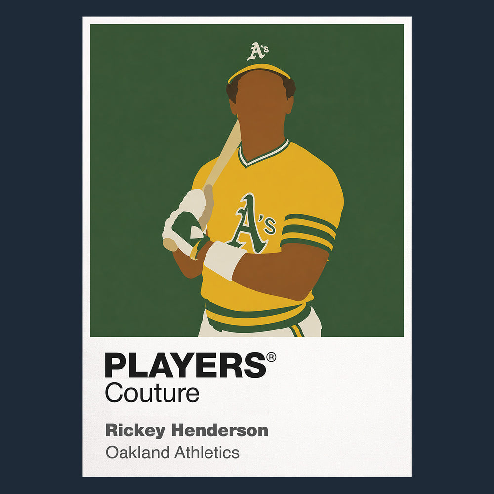 Rickey Henderson Athletics Baseball Icon Frame Men's Hoodie