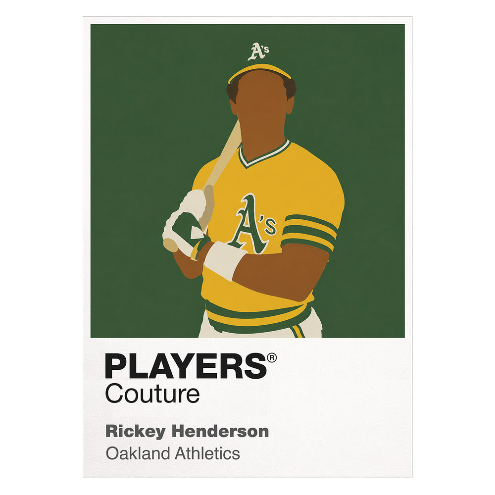 Rickey Henderson Athletics Baseball Icon Frame Men's T-Shirt