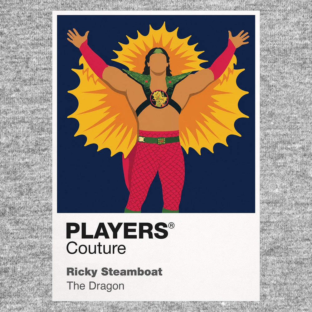 Ricky Steamboat Wrestling Icon Frame Men's Hoodie