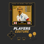 Rio Ferdinand 1P 8-Bit t-shirt retro gaming design by Players Couture