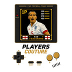 Rio Ferdinand 1P 8-Bit t-shirt retro gaming design by Players Couture