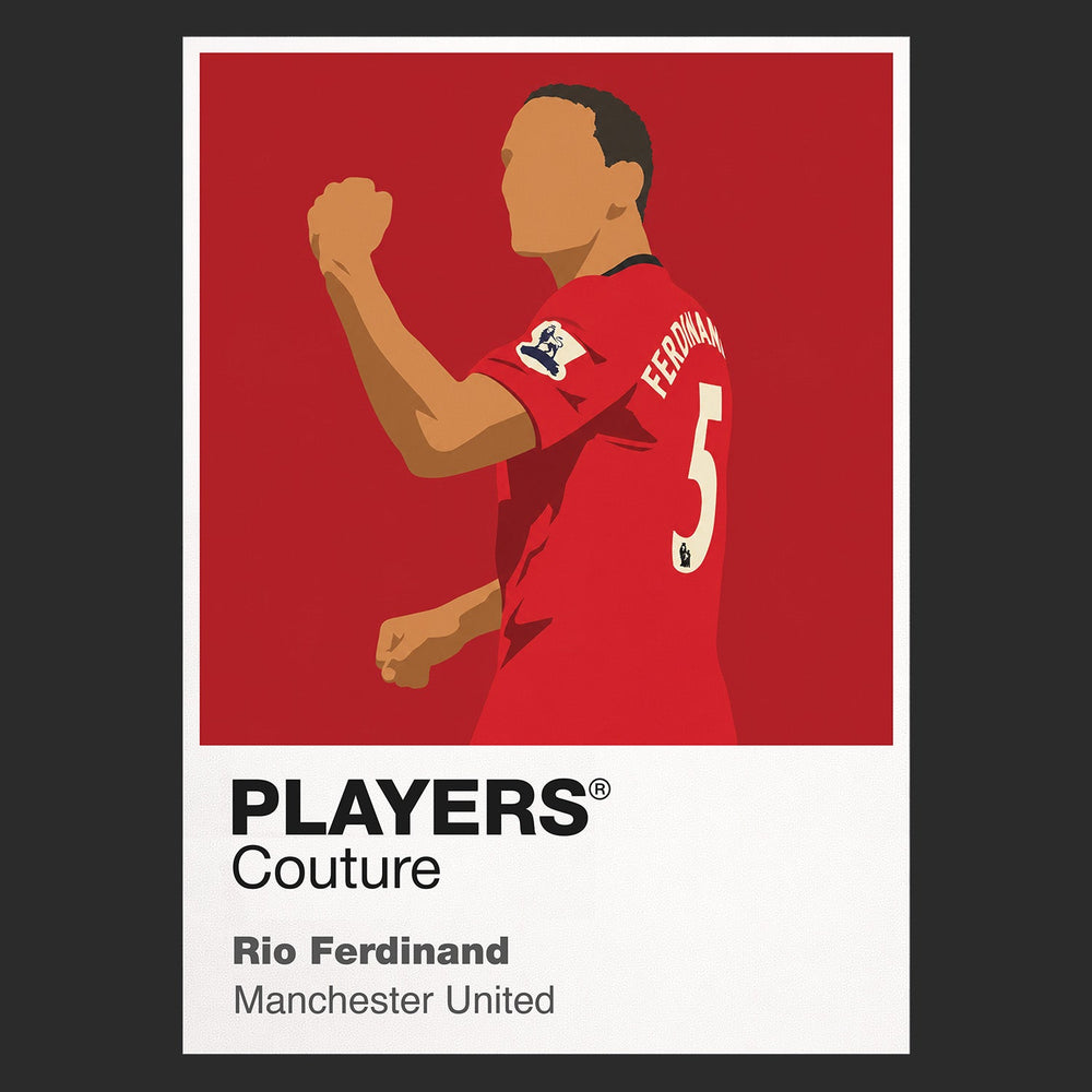 Rio Ferdinand Manchester United black Icon Frame artwork detail