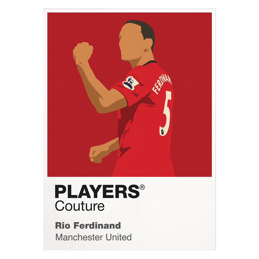 Rio Ferdinand Manchester United white Icon Frame artwork detail