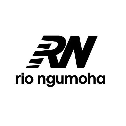 Rio Ngumoha Logo Men's T-Shirt – white close-up detail shot of the Rio Ngumoha Players Couture logo design
