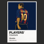Rivaldo 2 Barcelona Men's T-Shirt - Black