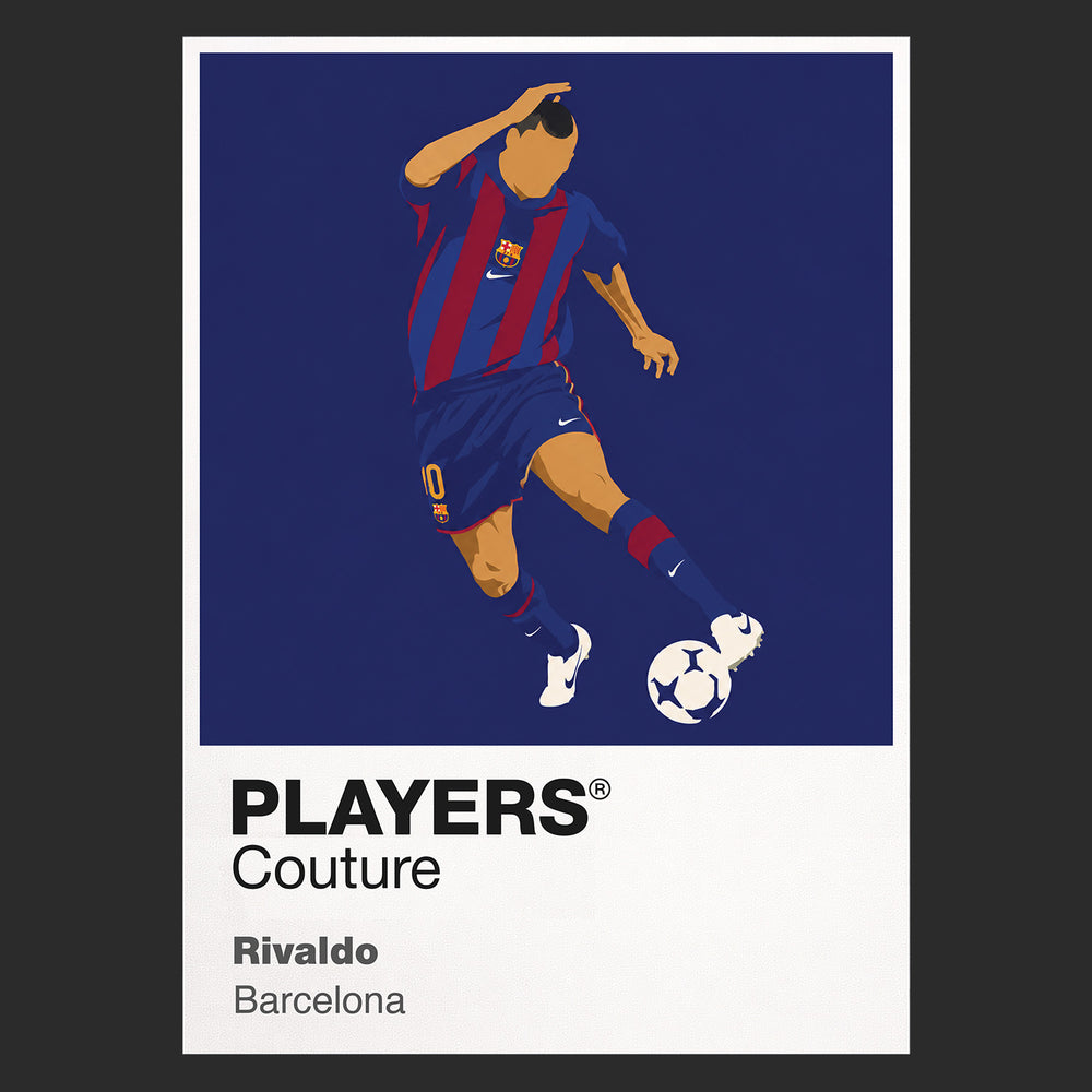 Rivaldo Barcelona Icon Frame — Black