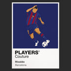Rivaldo Barcelona Icon Frame Men's Hoodie — Black Artwork