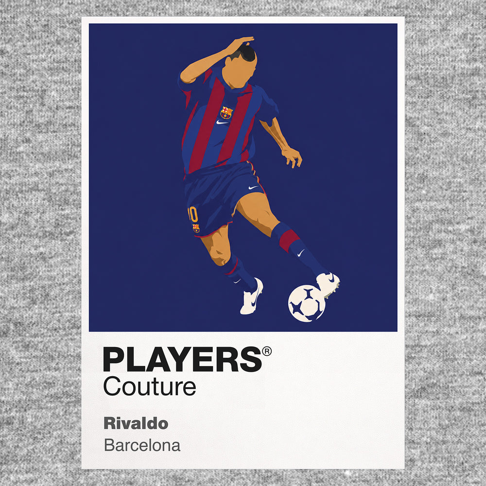 Rivaldo Barcelona Icon Frame — Gray
