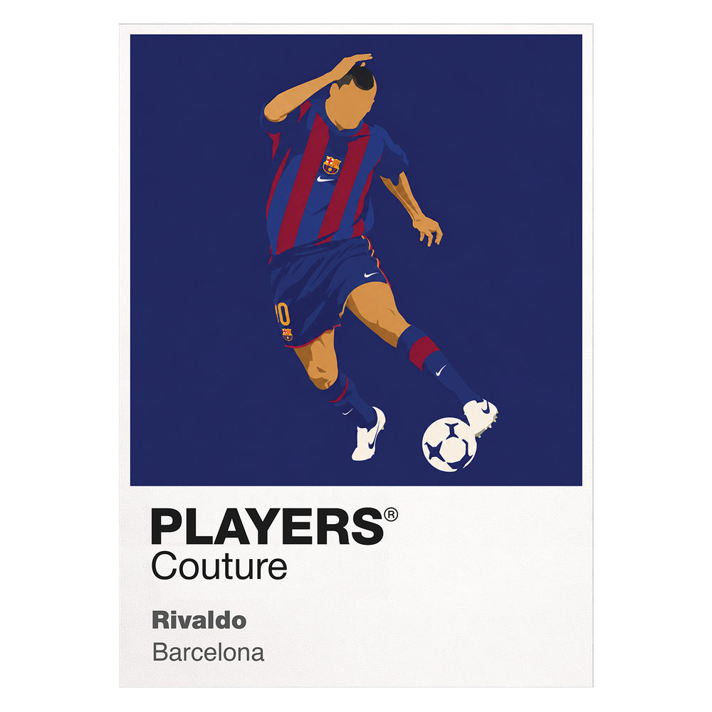 Rivaldo Barcelona Icon Frame — White