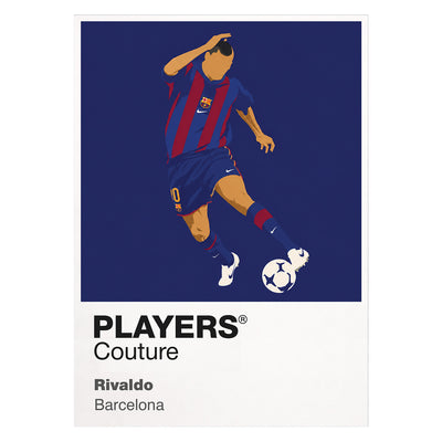 Rivaldo Barcelona Icon Frame — White