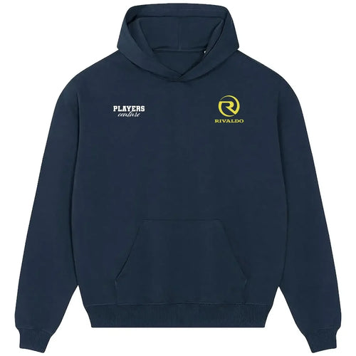 Rivaldo hoodie – navy men's hoodie featuring the Rivaldo Players Couture logo