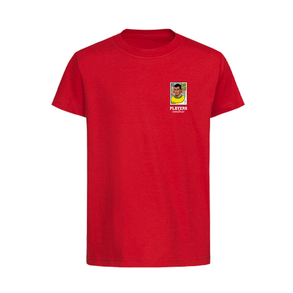 Rivaldo World Cup Sticker Kids T-Shirt – rivaldo sticker kids red tshirt Players Couture design