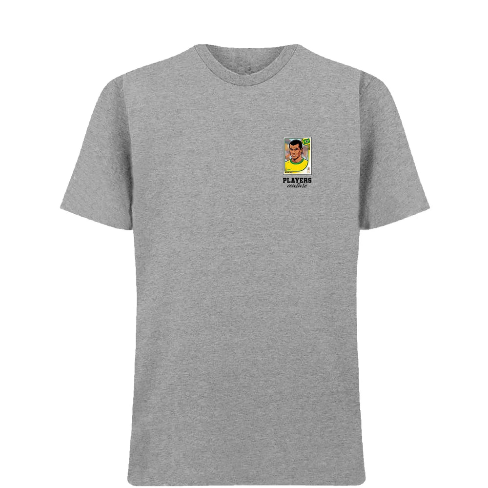 Rivaldo World Cup t-shirt – grey men's t-shirt featuring the Rivaldo World Cup Players Couture logo