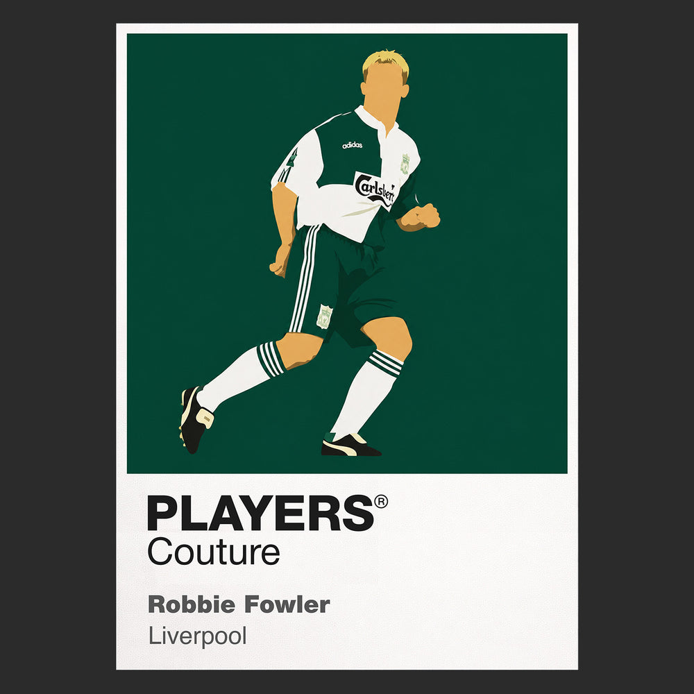 Robbie Fowler Green Kit Liverpool Icon Frame Men's Hoodie