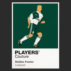 Robbie Fowler Green Kit Liverpool Icon Frame Men's Hoodie