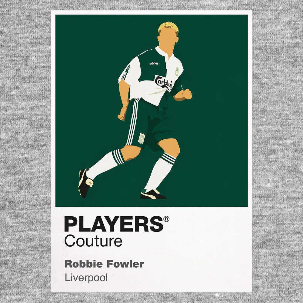 Robbie Fowler Green Kit Liverpool Icon Frame Men's Hoodie