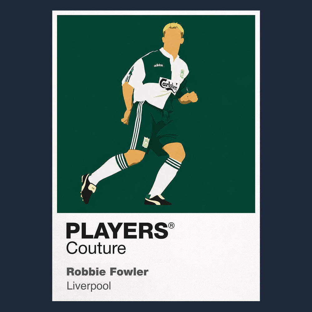 Robbie Fowler Green Kit Liverpool Icon Frame Men's Hoodie