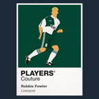 Robbie Fowler Green Kit Liverpool Icon Frame Men's Hoodie