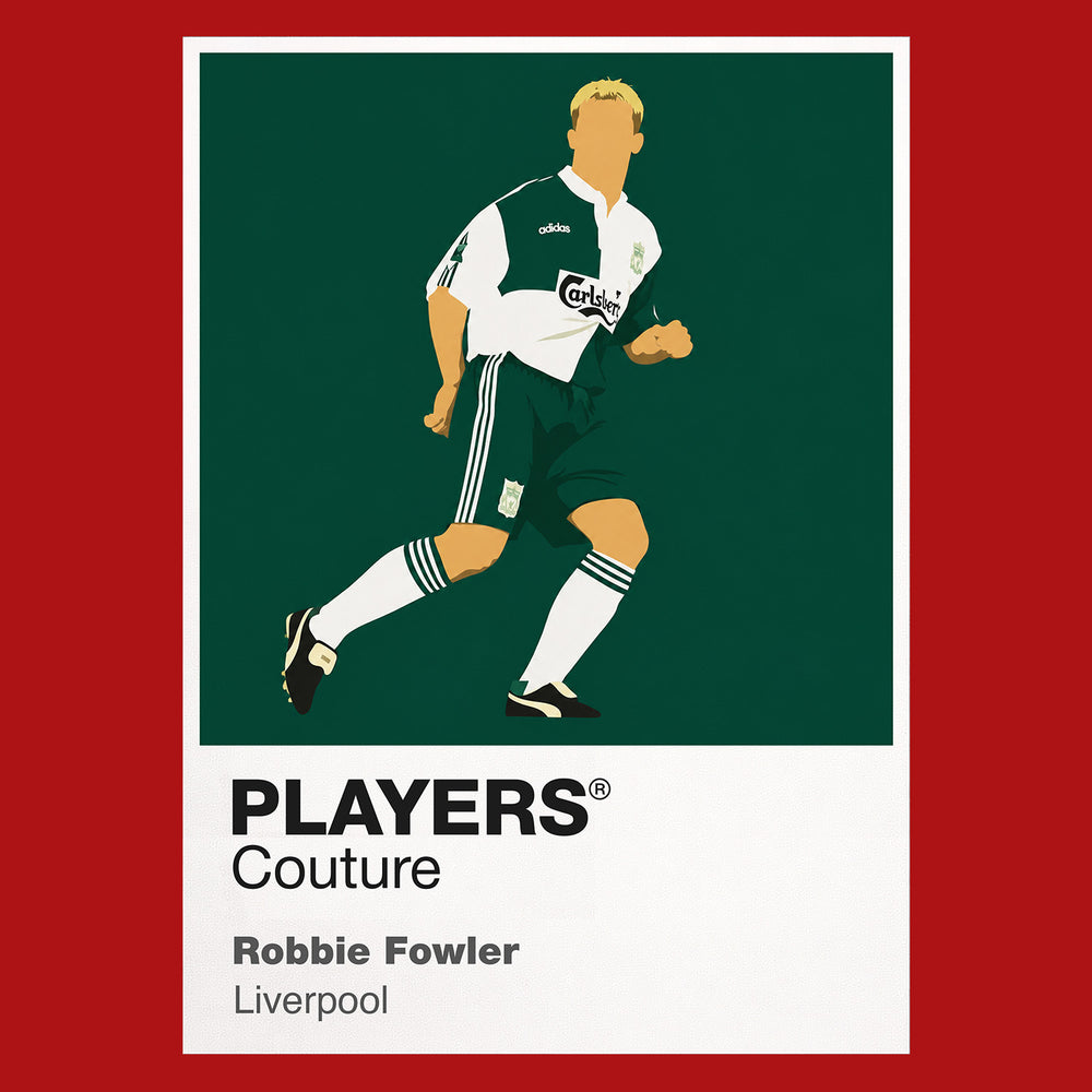 Robbie Fowler Green Kit Liverpool Icon Frame Men's Hoodie