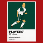 Robbie Fowler Green Kit Liverpool Icon Frame Men's Hoodie