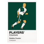 Robbie Fowler Green Kit Liverpool Icon Frame Men's Hoodie