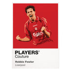 Robbie Fowler Liverpool Icon Frame — Pantone-style player illustration art card