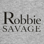 Robbie Savage Logo Men's T-Shirt – grey close-up detail shot of the Robbie Savage Players Couture logo design