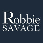 Robbie Savage Logo Men's T-Shirt – navy close-up detail shot of the Robbie Savage Players Couture logo design