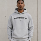 Robert Downey Jr. name-print hoodie - grey