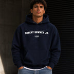Robert Downey Jr. name-print hoodie - navy