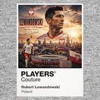 Robert Lewandowski Poland Atlas Frame artwork by Players Couture