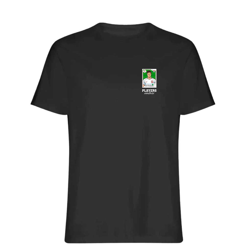 Robert Lewandowski World Cup t-shirt – black men's t-shirt featuring the Robert Lewandowski World Cup Players Couture logo