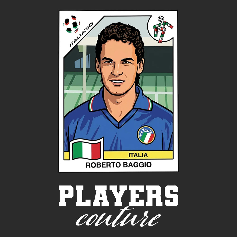 Roberto Baggio World Cup Sticker Men's Hoodie – roberto baggio black Players Couture design