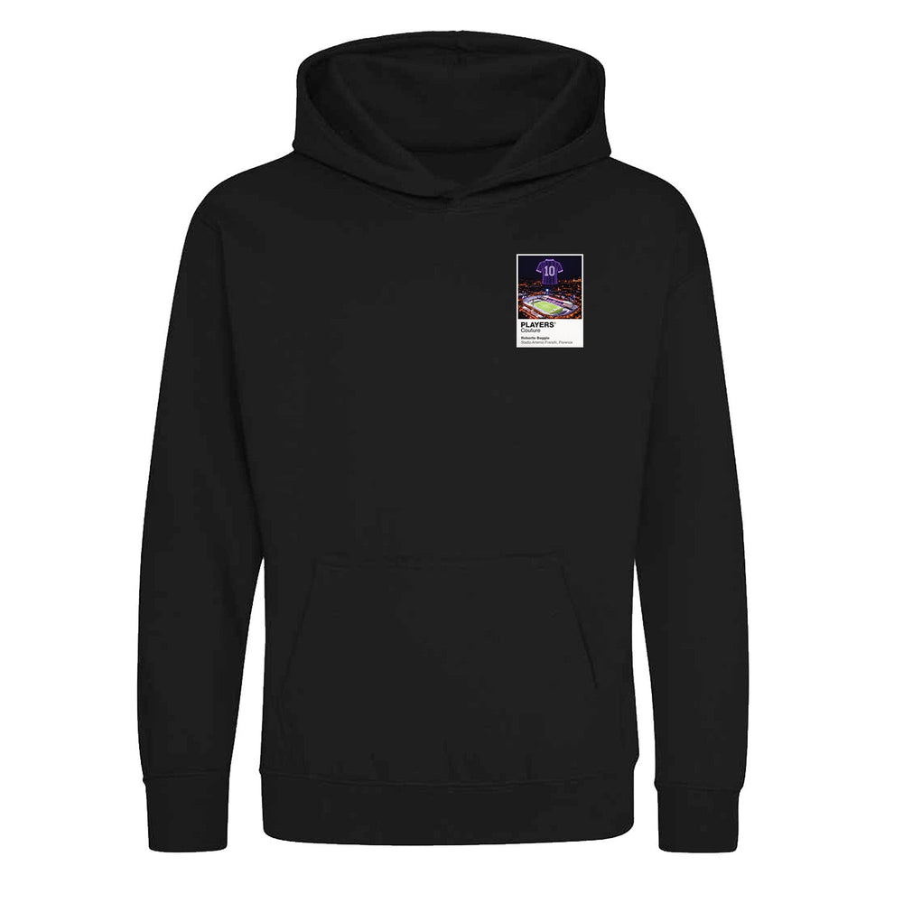 Roberto Baggio Fiorentina Icons in Lights Frame Kids Hoodie in Black