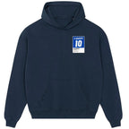 Roberto Baggio 10 Football hoodie – navy men's hoodie featuring the Roberto Baggio 10 Football Players Couture logo