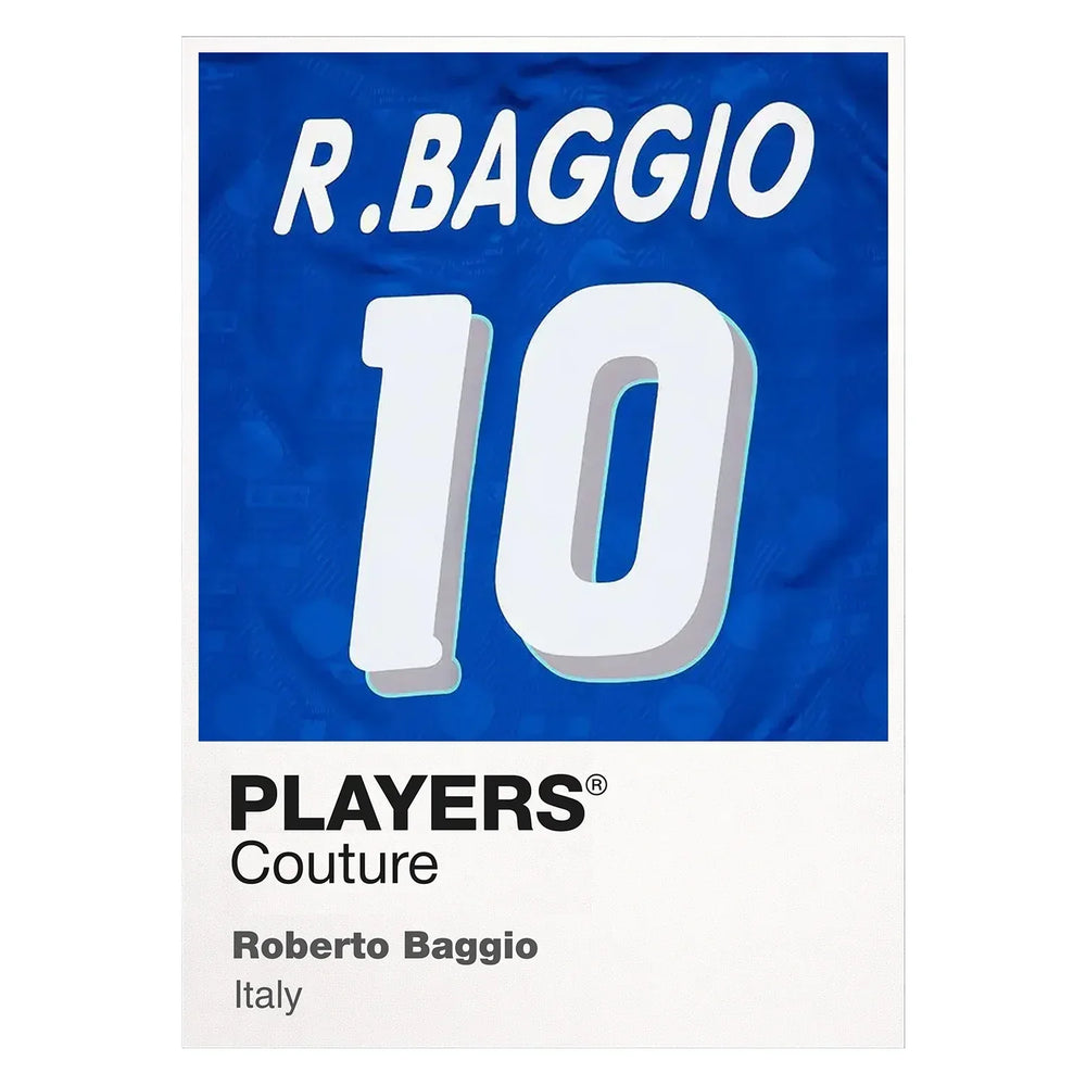Roberto Baggio 10 Football Shirt Frame Men's Hoodie – white close-up detail shot of the Roberto Baggio 10 Football Players