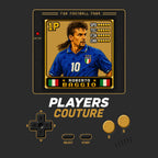 Roberto Baggio 1P 8-Bit t-shirt retro gaming design by Players Couture