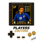Roberto Baggio 1P 8-Bit t-shirt retro gaming design by Players Couture