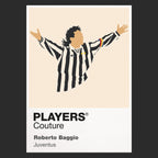 Roberto Baggio Juventus Icon Frame Men's Hoodie — Black Artwork