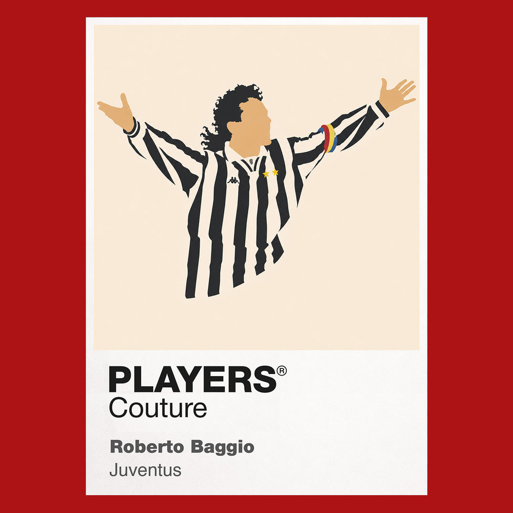 Roberto Baggio Juventus Icon Frame — Red