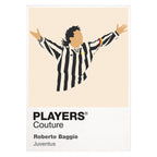 Roberto Baggio Juventus Icon Frame — White