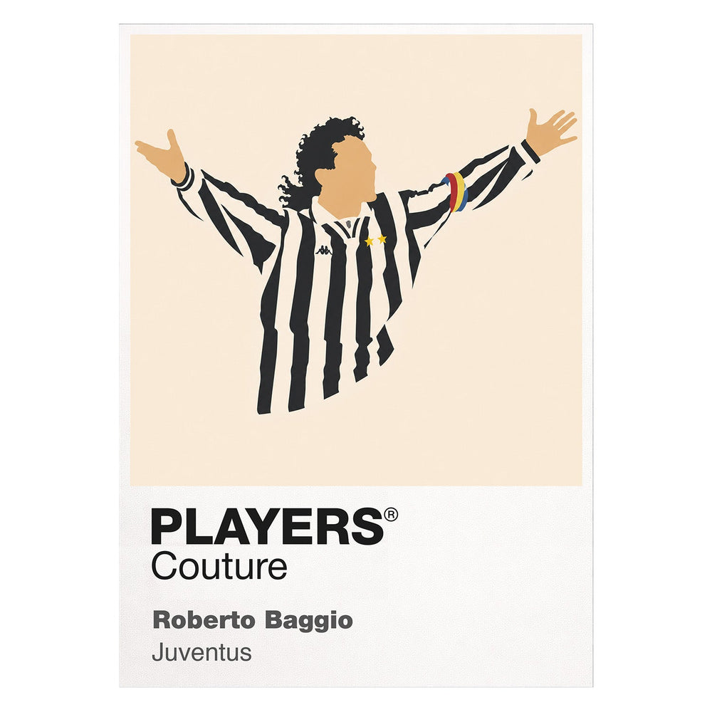 Roberto Baggio Juventus Icon Frame — White